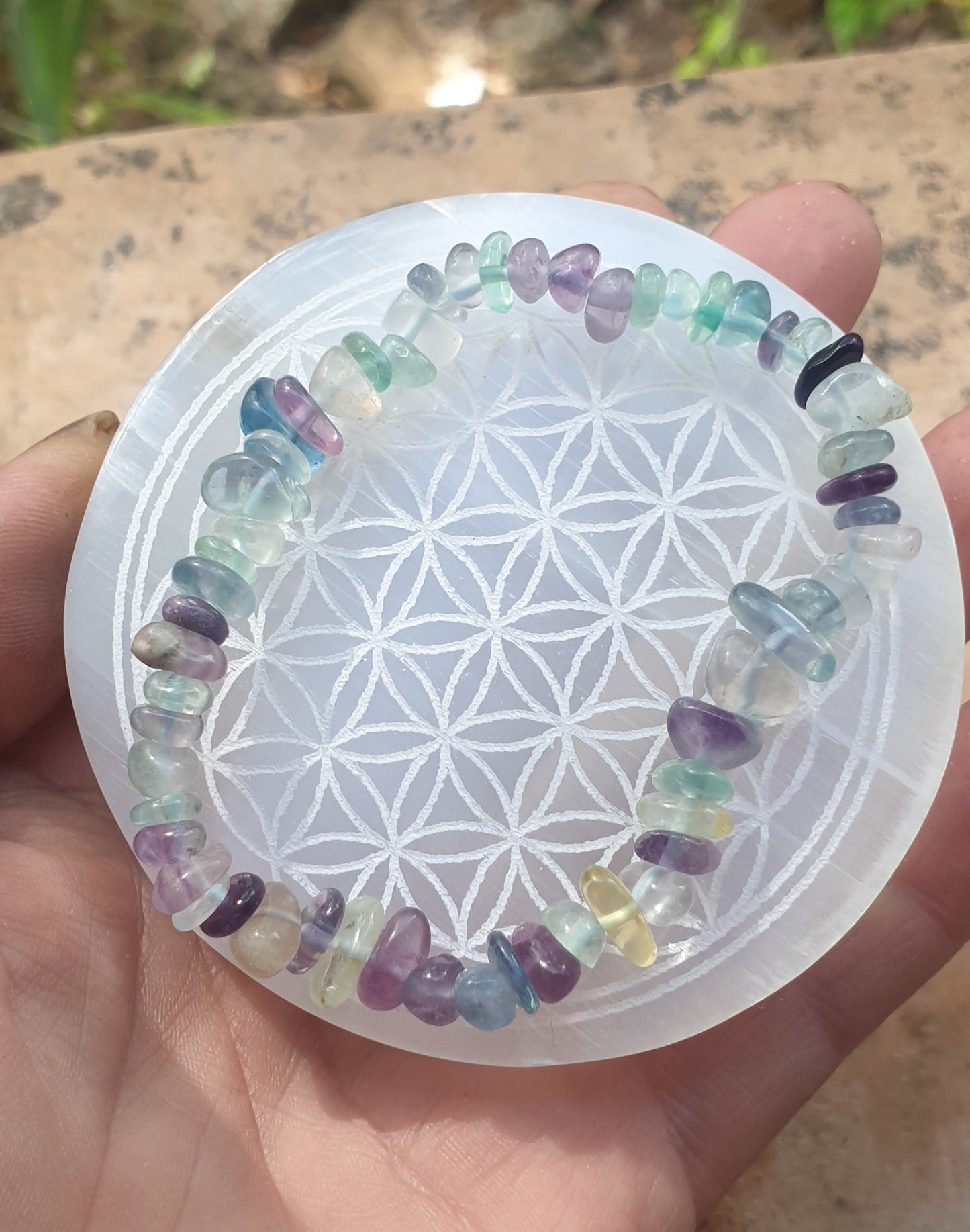 Bracelet baroque fluorite