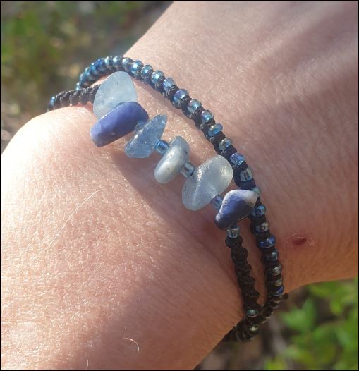 Bracelet pierre bleues