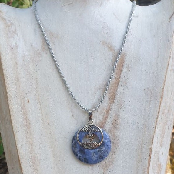 Pendentif donut sodalite