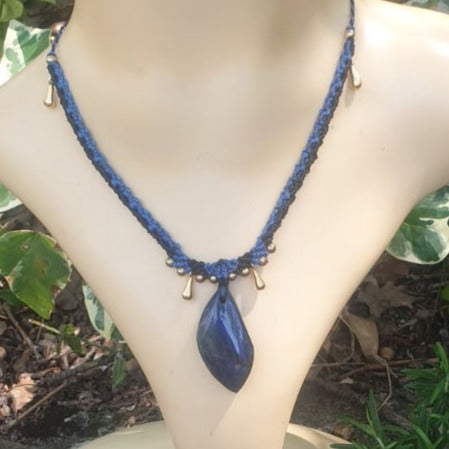 Pendentif labradorite bleue